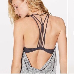 lululemon athletica Gray Strappy Tank Top